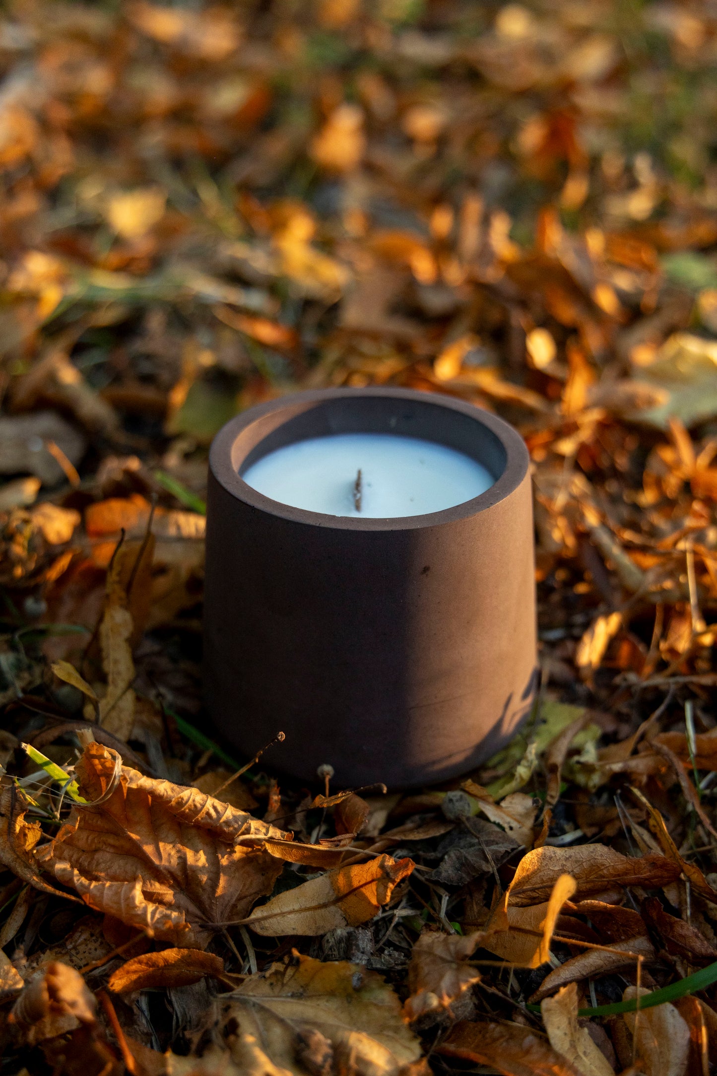 kaars herfstbladeren hygge